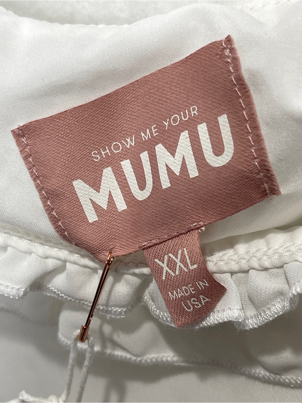Show Me Your Mumu Wonder Mini Dress White Silky Crepe Mumu Weddings XXL NWT - Picture 7 of 9